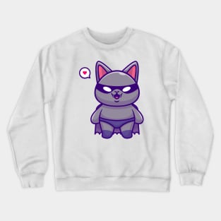 Cute Bat Super Hero Cartoon Crewneck Sweatshirt